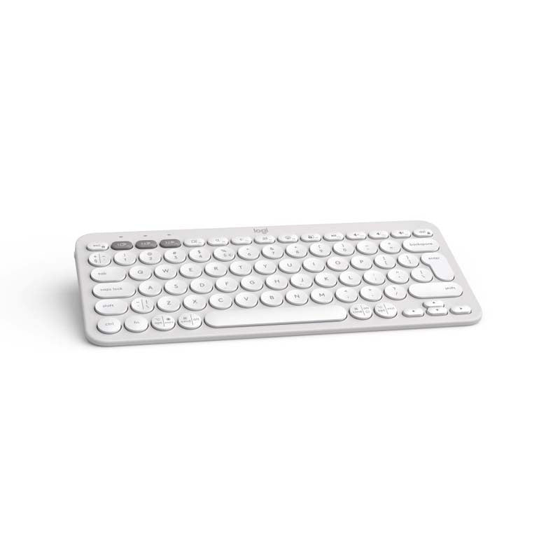 Logitech K380s Pebble Keys 2 Wireless Keyboard - Tonal White - White