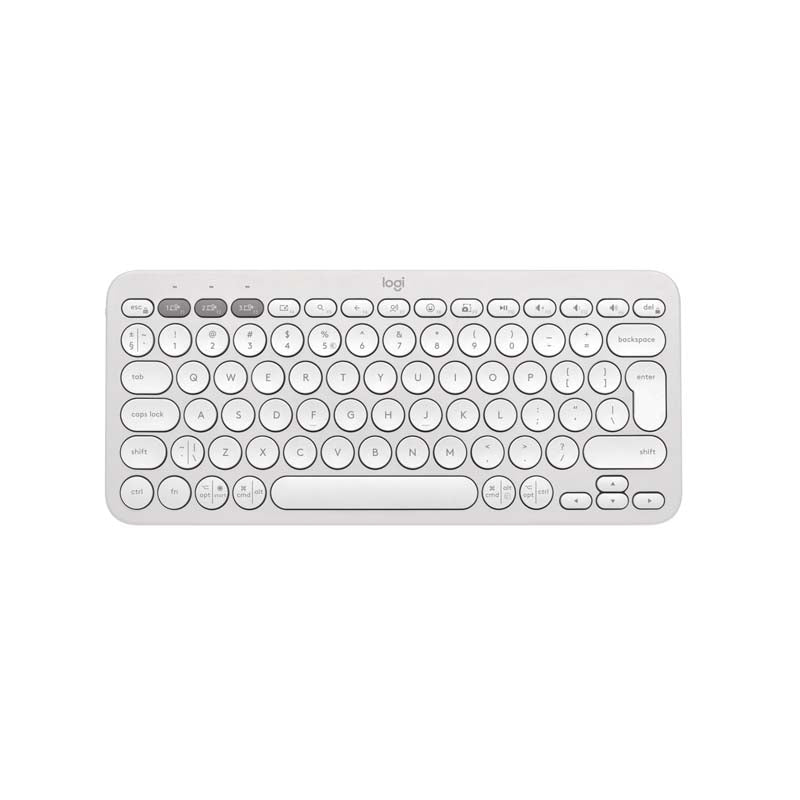 Logitech K380s Pebble Keys 2 Wireless Keyboard - Tonal White - White