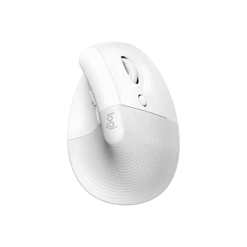 Logitech Lift Vertical Ergonomic Mouse - Off-White/Pale Grey - White/Grey