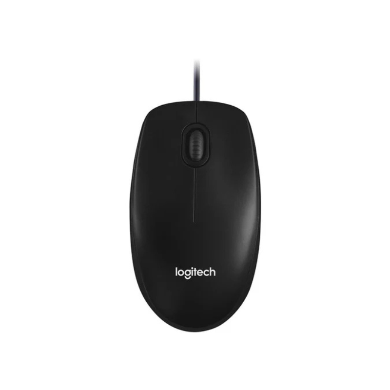 Logitech M100 Wired USB Optical Mouse -Black - Black
