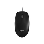 Logitech M100 Wired USB Optical Mouse -Black - Black