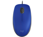 Logitech M110 Silent Corded Mouse - Blue - Blue