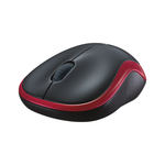 Logitech M185 Wireless Mouse - Red - Red
