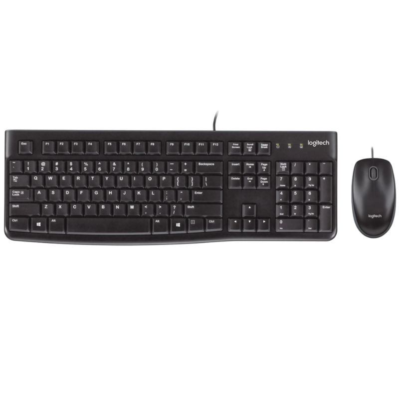 Logitech MK120 Keyboard and Mouse Combo - Black