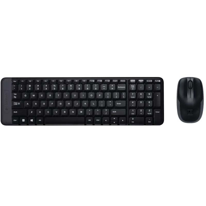 Logitech MK220 2.4GHz Wireless Keyboard and Mouse Combo - Black