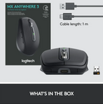 Logitech MX Anywhere 3 Wireless Mouse - Graphite - Black