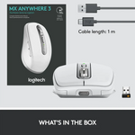 Logitech MX Anywhere 3 Wireless Mouse - Pale Grey - Grey
