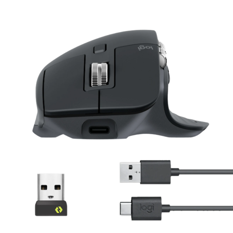 Logitech MX Master 3S Performance Wireless Mouse - Graphite - Black