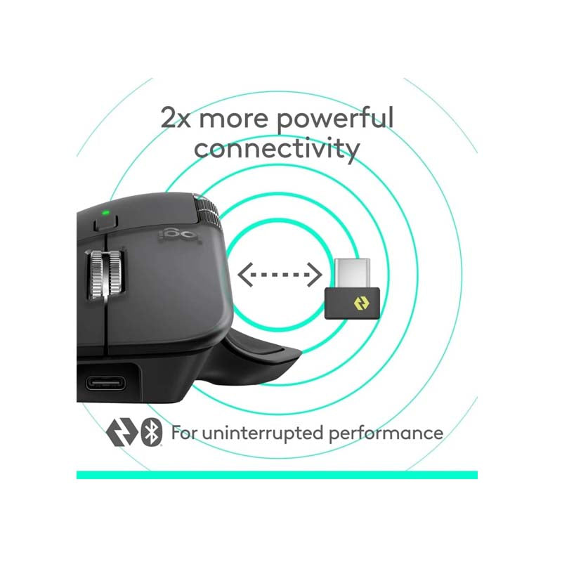 Logitech MX MASTER 4 High-Performance Wireless Mouse - Graphite Black - Black - Computer Peripherals