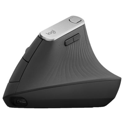 Logitech MX Vertical Advanced Ergonomic Wireless Mouse - Graphite - Black