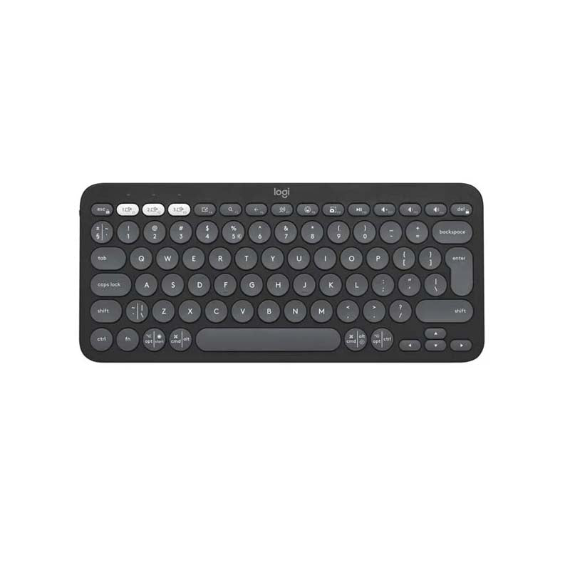 Logitech Pebble Keys 2 K380s Multi-Device Bluetooth Keyboard - Tonal Graphite - Graphite - Computer Peripherals