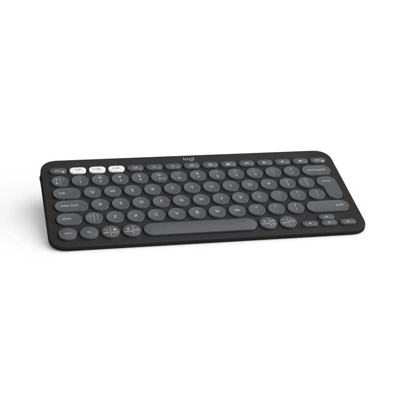 Logitech Pebble Keys 2 K380s Multi-Device Bluetooth keyboard - Tonal Graphite - Black