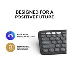 Logitech Pebble Keys 2 K380s Multi-Device Bluetooth Keyboard - Tonal Graphite - Graphite - Computer Peripherals
