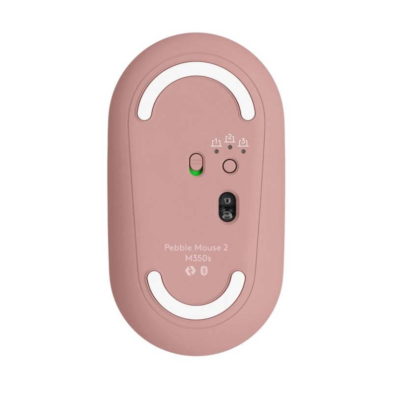 Logitech Pebble M350s Slim Bluetooth Wireless Mouse - Tonal Rose - Tonal Rose - Computer Peripherals