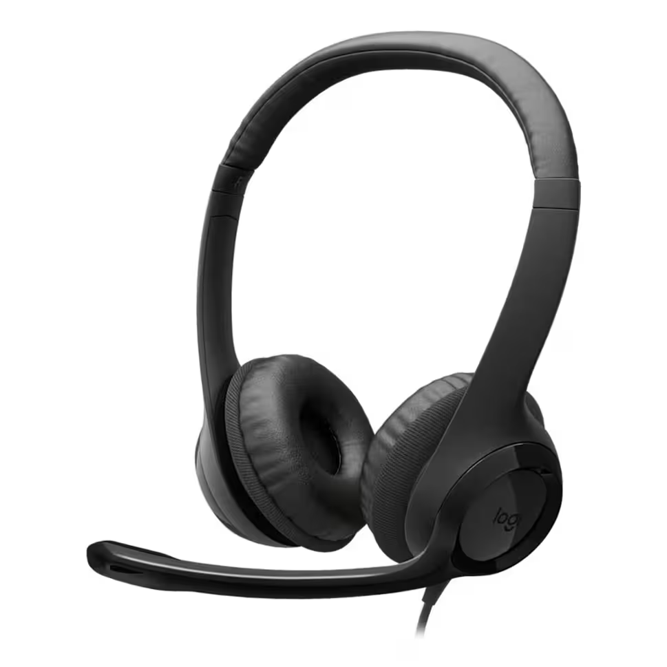 Logitech USB-C Headset with Noise-Cancelling Mic - Black - Headset