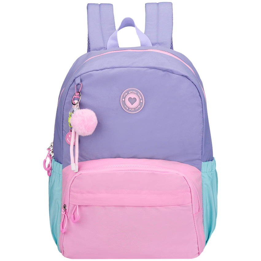 Loop Love Pastel Colour Block Backpack - Purple - Purple - Luggage