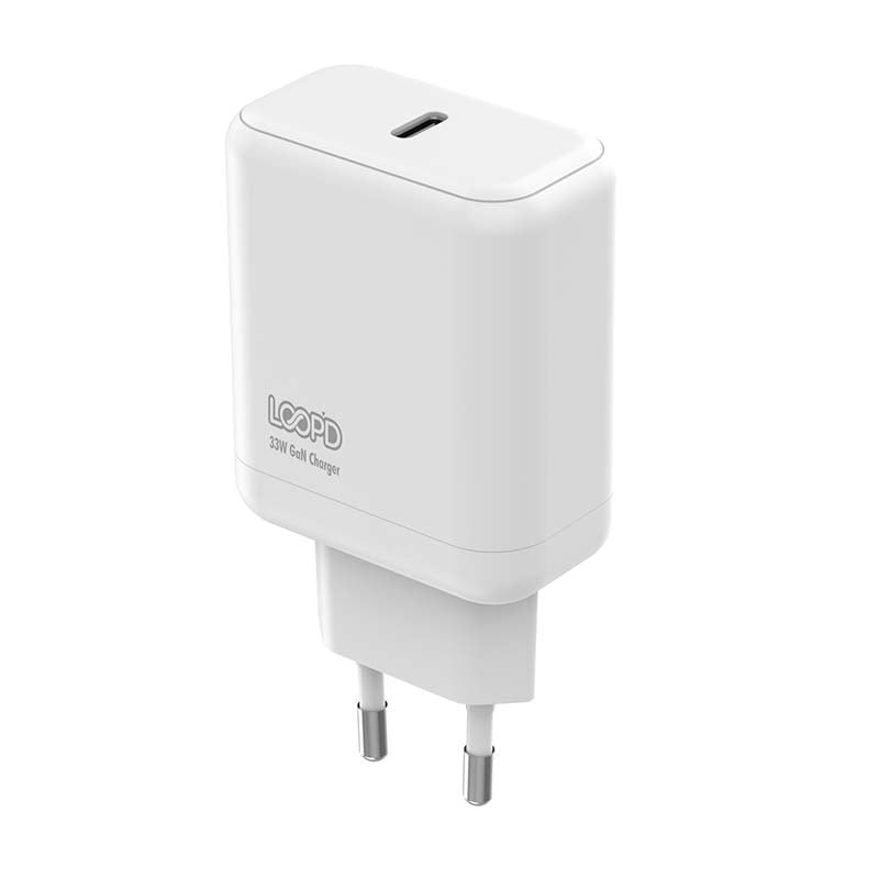 LOOPD 1 Port PD Wall Charger 33W - White - White