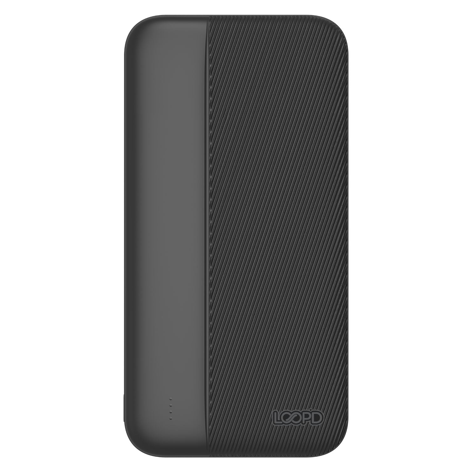 LOOPD 4LED Indicator Powerbank - 10000mAh - Black