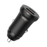 LOOPâ€™D Dual Port 20W PD Car Charger - Black - Black