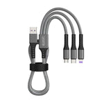 LOOPD Lite 3 in 1 Multi Cable 1.2m - Grey - Grey