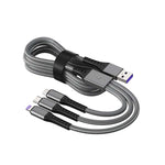 LOOPD Lite 3 in 1 Multi Cable 1.2m - Grey - Grey
