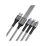 LOOPD Lite 3 in 1 Multi Cable 1.2m - Grey - Grey