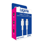 LOOPD Lite 60W Type C To Type C Cable 1m - White - White
