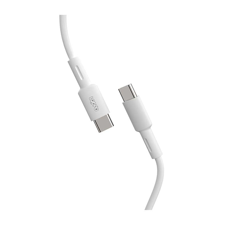 LOOPD Lite 60W Type C To Type C Cable 1m - White - White