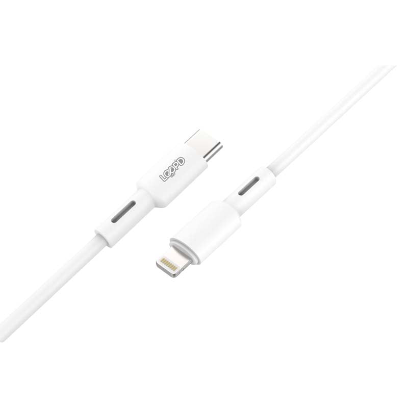 LOOPD Lite Lightning To Type C Cable 27W 1M - White - White