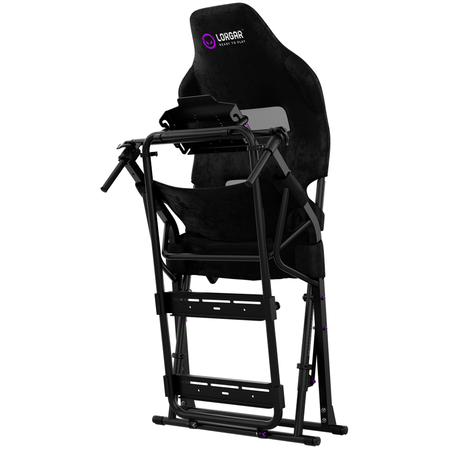 LORGAR FLEX RAF1 Sim Racing Cockpit Advanced Foldable - Black - Black