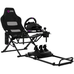 LORGAR FLEX RAF1 Sim Racing Cockpit Advanced Foldable - Black - Black