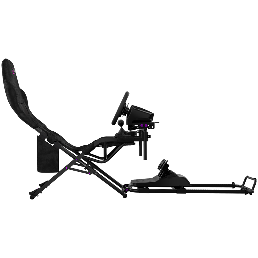 LORGAR FLEX RAF1 Sim Racing Cockpit Advanced Foldable - Black - Black