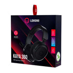Lorgar Kaya 360 USB 2m Headset - Black - Black