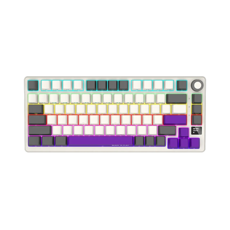 Lorgar KBP7075W Wireless 75 Mechanical Gaming Keyboard Pro - Beige - Beige