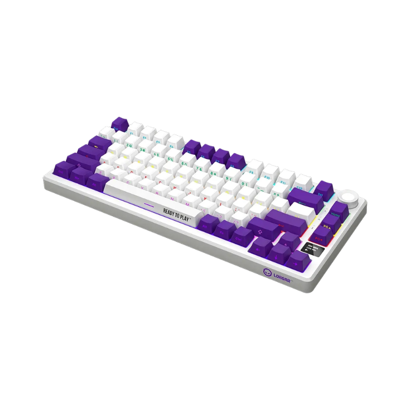 Lorgar KBP7075W Wireless 75 Mechanical Gaming Keyboard Pro - White - White