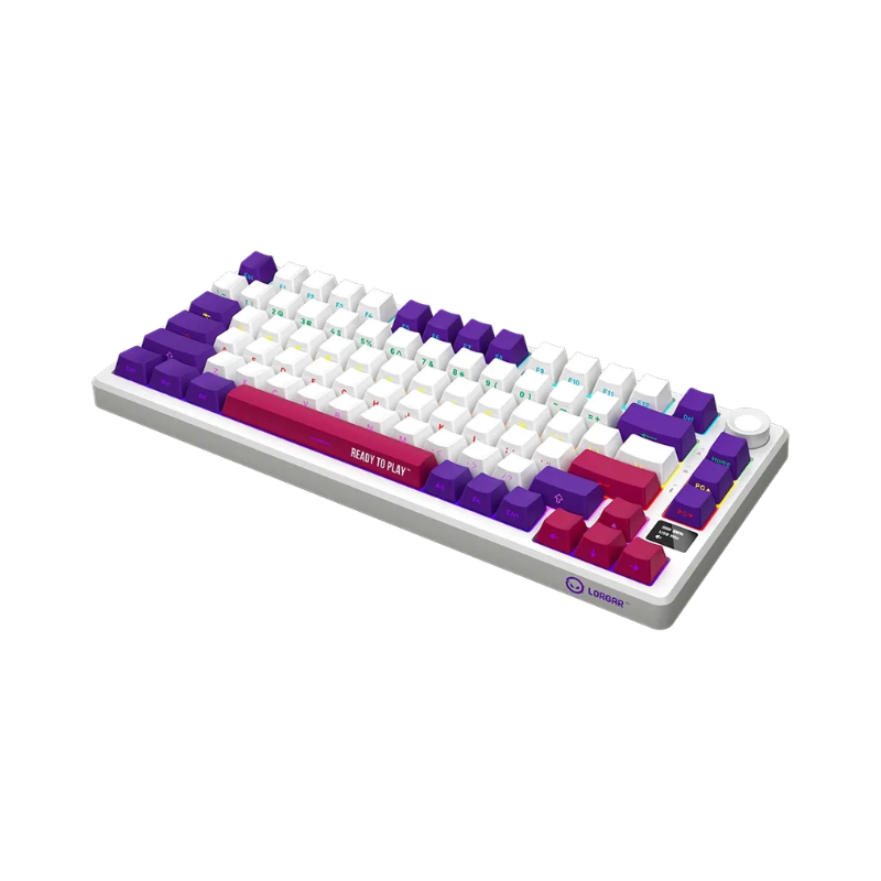 Lorgar KBP7075W Wireless 75 Mechanical Gaming Keyboard Pro - White - White