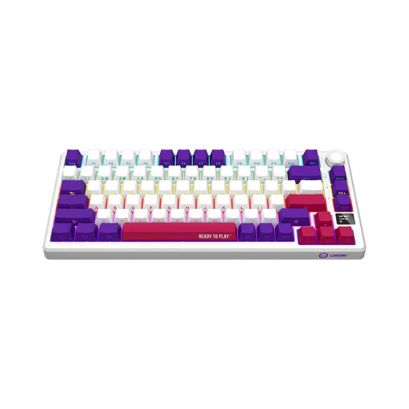 Lorgar KBP7075W Wireless 75 Mechanical Gaming Keyboard Pro - White - White