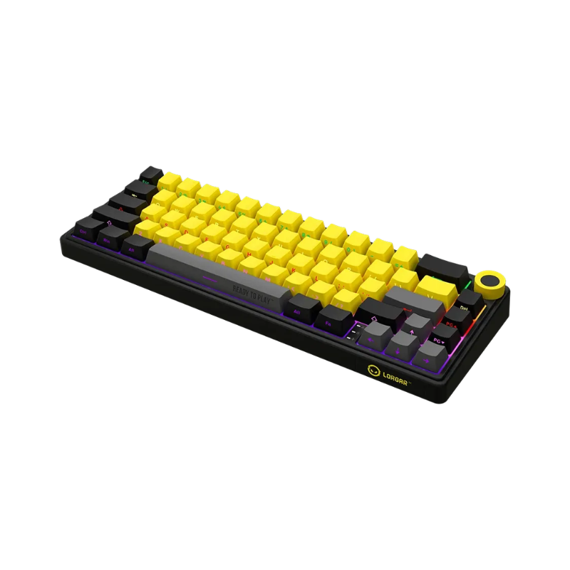 Lorgar KBP70MW Wireless 65 Mechanical Gaming Keyboard Pro - Black/Yellow - Black