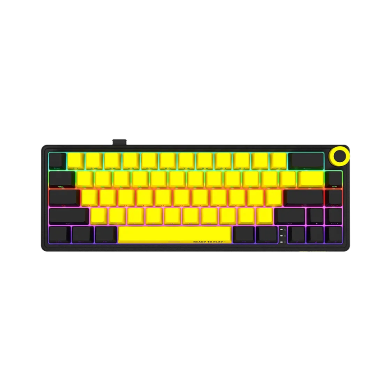 Lorgar KBP70MW Wireless 65 Mechanical Gaming Keyboard Pro - Black/Yellow - Black
