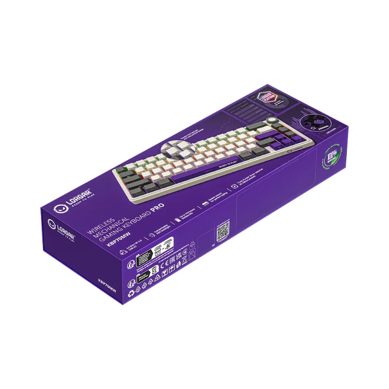 Lorgar KBP70MW Wireless 65 Mechanical Gaming Keyboard Pro - Beige - Beige