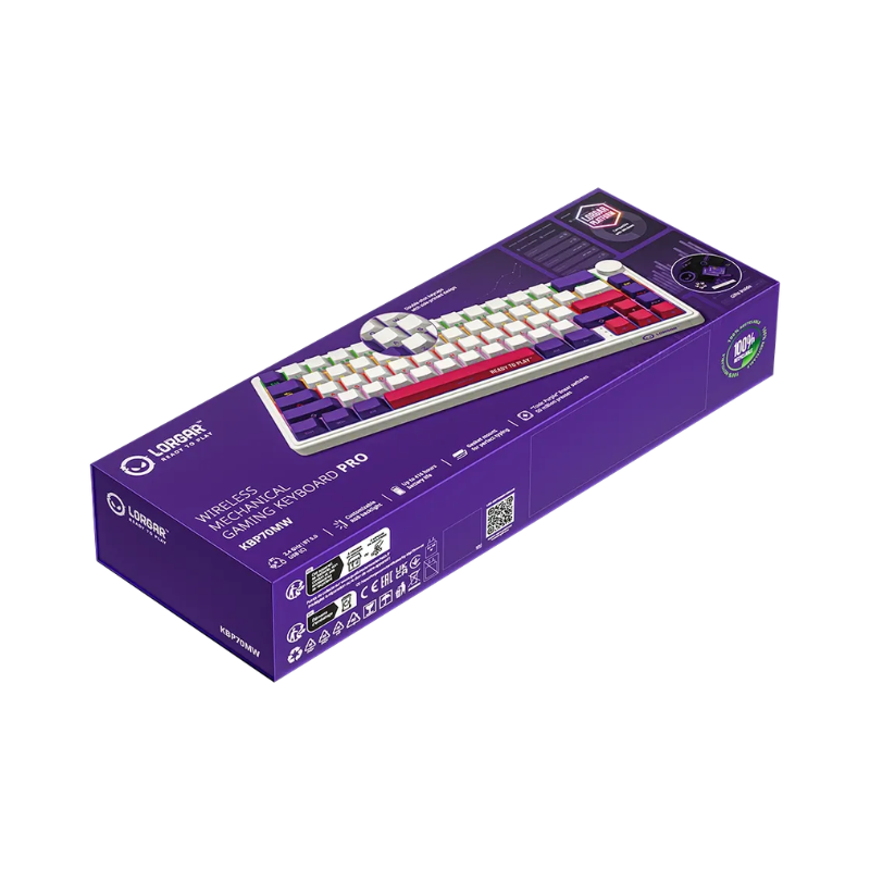Lorgar KBP70MW Wireless 65 ¬†Mechanical Gaming Keyboard Pro - White - White