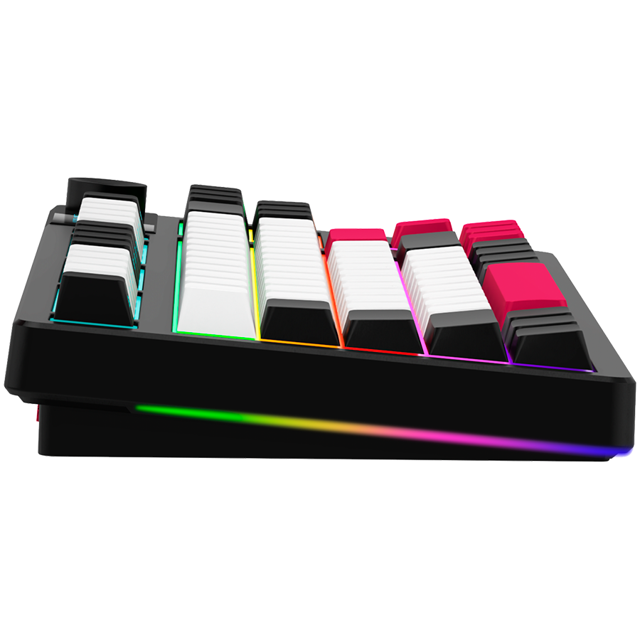 LORGAR KBP70TKLW Wireless TKL Mechanical Gaming Keyboard Pro – Black/Red (EN Layout) - Black/Red