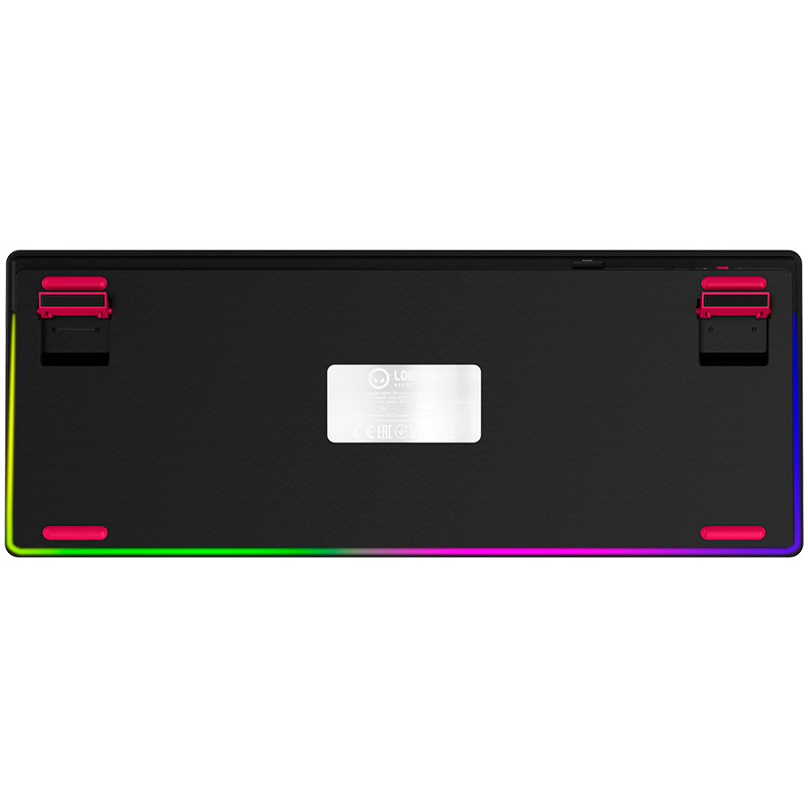 LORGAR KBP70TKLW Wireless TKL Mechanical Gaming Keyboard Pro – Black/Red (EN Layout) - Black/Red