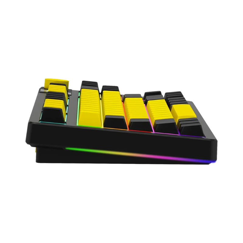 Lorgar KBP70TKLW Wireless TKL Mechanical Gaming Keyboard Pro - Black/Yellow - Black