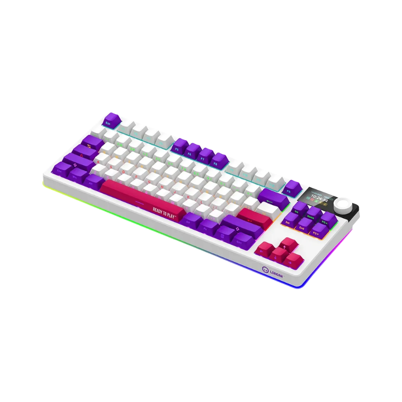 Lorgar KBP70TKLW Wireless TKL Mechanical Gaming Keyboard Pro - White - White