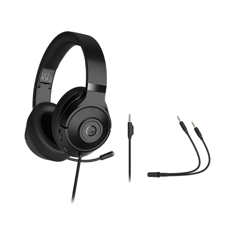 Lorgar Noah 101 Gaming Headset with Microphone 3.5mm Jack Connection - Black - Black