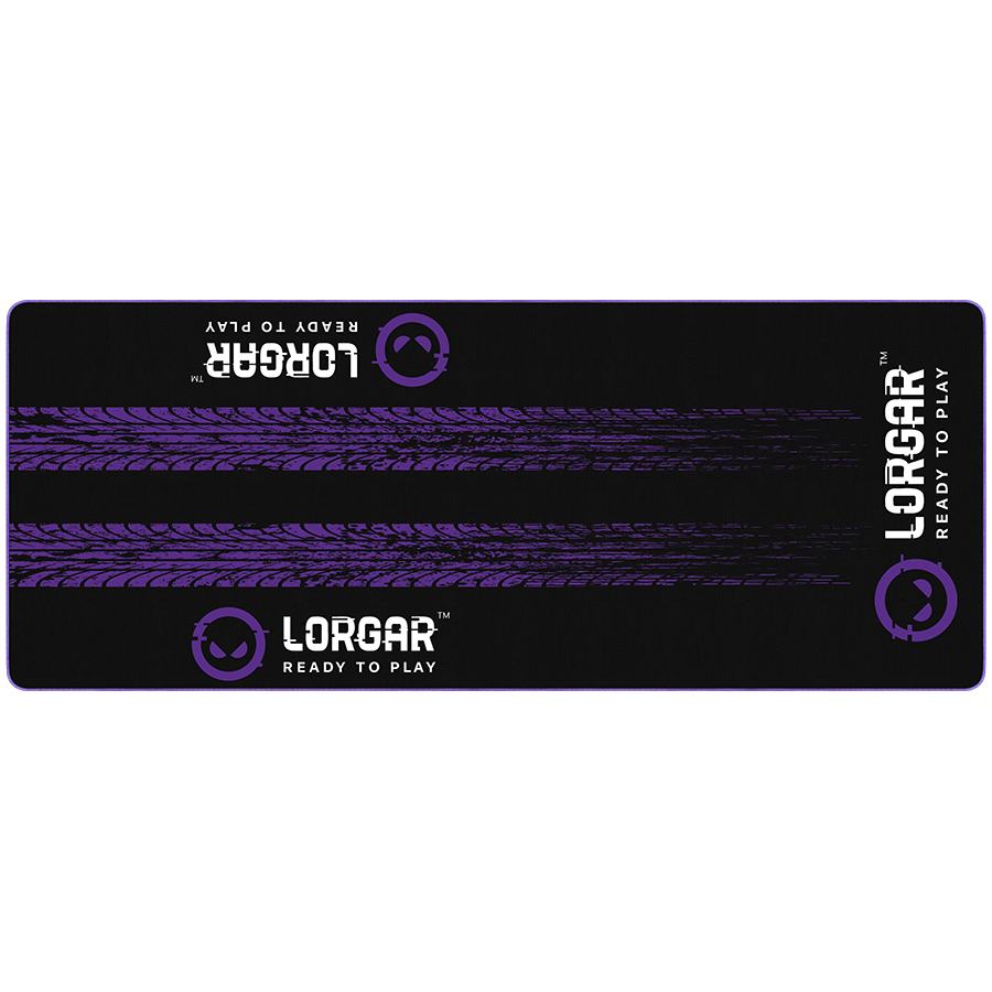LORGAR RX1FM Sim Racing Floor Mat Advanced Stitched Edge - Black/Purple - Black/Purple