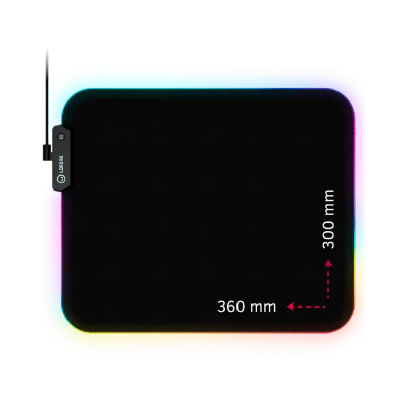 Lorgar Steller 913 Gaming Mouse Pad RGB Backlight - Black - Black