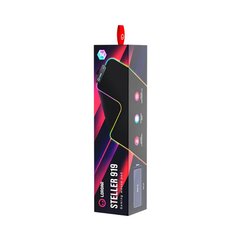 Lorgar Steller 919 Gaming Mouse Pad RGB backlight - Black - Black