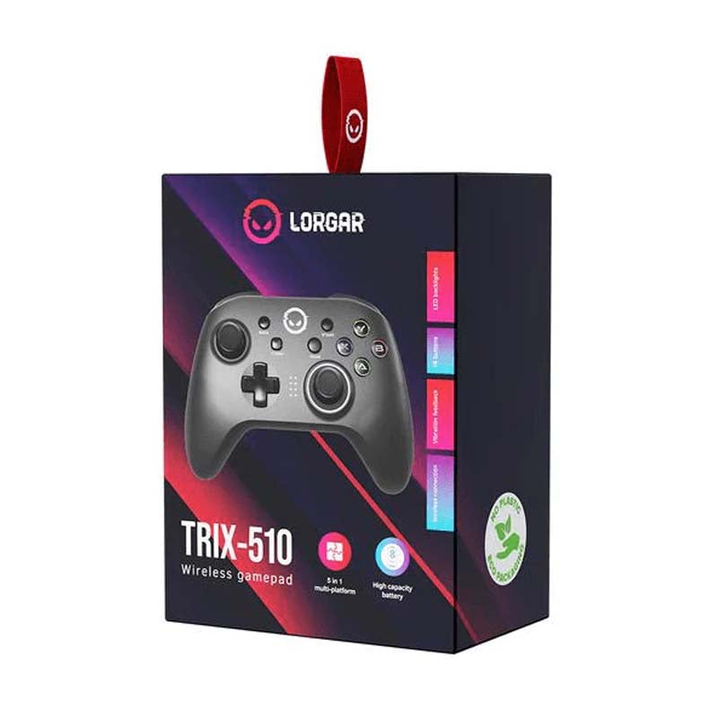 Lorgar TRIX-510 Wireless Gaming Controller - Black - Black
